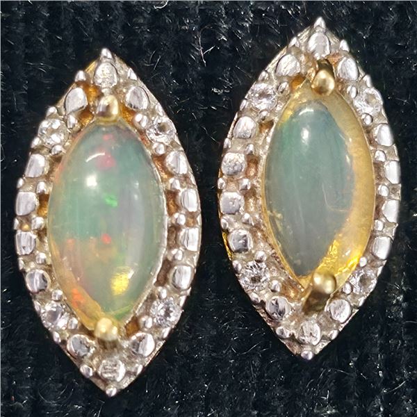 GOLD PLATED SILVER OPAL CZ(1.25CT) GOLD RHODIUM