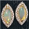 GOLD PLATED SILVER OPAL CZ(1.25CT) GOLD RHODIUM