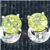 SILVER PERIDOT (0.8CT) RHODIUM PLATED EARRINGS