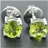 Image 4 : SILVER PERIDOT (0.8CT) RHODIUM PLATED EARRINGS