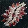 SILVER GARNET(2.25CT) RHODIUM PLATED RING