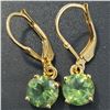 GOLD PLATED SILVER GREEN QUARTZ(1.8CT) GOLD
