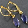 GOLD PLATED SILVER IOLITE(2.7CT) GOLD RHODIUM