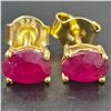 GOLD PLATED SILVER RUBY (0.9CT) GOLD RHODIUM