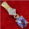GOLD PLATED SILVER TANZANITE WHITE TOPAZ(0.5CT)