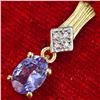 Image 3 : GOLD PLATED SILVER TANZANITE WHITE TOPAZ(0.5CT)