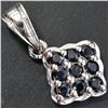 SILVER BLUE SAPPHIRE(0.3CT) RHODIUM PLATED