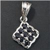 Image 2 : SILVER BLUE SAPPHIRE(0.3CT) RHODIUM PLATED