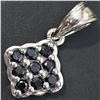 Image 3 : SILVER BLUE SAPPHIRE(0.3CT) RHODIUM PLATED