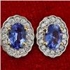 GOLD PLATED SILVER TANZANITE WHITE TOPAZ(1.1CT)
