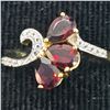 Image 2 : GOLD PLATED SILVER GARNET CZ(1.4CT) GOLD RHODIUM