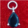SILVER BLACK SPINEL(1.2CT) RHODIUM PLATED PENDANT