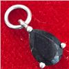 Image 2 : SILVER BLACK SPINEL(1.2CT) RHODIUM PLATED PENDANT