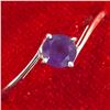 SILVER AMETHYST(0.5CT) RHODIUM PLATED RING
