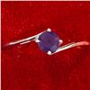 Image 2 : SILVER AMETHYST(0.5CT) RHODIUM PLATED RING
