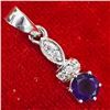 Image 2 : SILVER AMETHYST(0.4CT) RHODIUM PLATED PENDANT