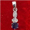 Image 3 : SILVER AMETHYST(0.4CT) RHODIUM PLATED PENDANT