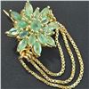GOLD PLATED SILVER EMERALD(1.45CT) GOLD RHODIUM