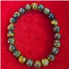 Image 3 : GEM STONE TIGER EYE(95.5CT) HAND MADE ELASTIC