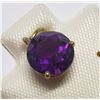 10K YELLOW GOLD AMETHYST 8MM PENDANT