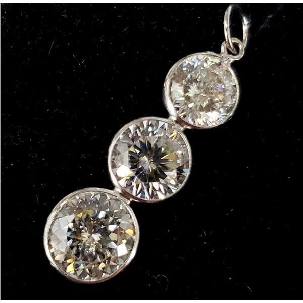 10K WHITE GOLD MOISSANITE(2.9CT) PENDANT
