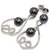 Image 2 : SILVER BLACK PEARL CZ(7.65CT) RHODIUM PLATED