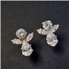 Image 2 : SILVER CUBIC ZIRCONIA EARRINGS