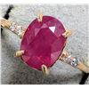 Image 3 : 10K YELLOW GOLD 1.7G RUBY 3.5CT & LAB DIA 0.05CT