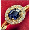Image 2 : 10K YELLOW GOLD 2.02G 0.4CT SAPPHIRE & MOISSANITE