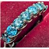 Image 5 : 14K WHITE GOLD 4.23CT LAB BLUE DIAMOND 1.4CT RING