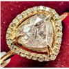 10K YELLOW GOLD 1.8G 1.1CT+0.25CT NATURAL DIAMOND