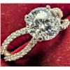 Image 4 : 14K WHITE GOLD 2.22G 1.4+0.2CT LAB DIAMOND RING