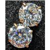 14K YELLOW GOLD 1.11G MOISSANITE 2.9CT EARRINGS