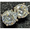 14K WHITE GOLD MOISSANITE 2.4CT LASER CUT EARRINGS