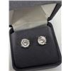Image 3 : 14K WHITE GOLD MOISSANITE 2.4CT LASER CUT EARRINGS