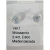 Image 4 : 14K WHITE GOLD MOISSANITE 2.4CT LASER CUT EARRINGS