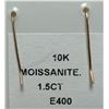 Image 4 : 10K YELLOW GOLD MOISSANITE 1.5CT EARRINGS