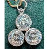 10K WHITE GOLD MOISSANITE 2.2CT PENDANT