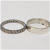 SILVER LOT OF 2 CUBIC ZIRCONIA RING(~WEIGHT 3.97G)
