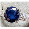 Image 2 : SILVER SAPPHIRE 1CT AND CZ 0.24CT RING