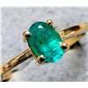 10K YELLOW GOLD 1.5G NATURAL EMERALD 0.5CT RING