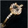 10K YELLOW GOLD MORGANITE(1CT) DIAMOND