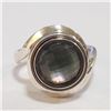 SILVER GENUINE GEMSTONE RING (~SIZE 8)