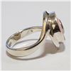 Image 2 : SILVER CUBIC ZIRCONIA RING (~SIZE 8)(WEIGHT 8.51G)