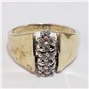 SILVER CUBIC ZIRCONIA RING (~SIZE 6)(WEIGHT 4.01G)