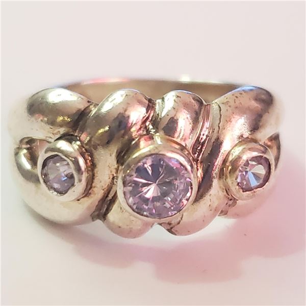 SILVER CUBIC ZIRCONIA RING