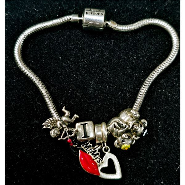 SILVER 23.18G 7.5" PANDORA STYLE BRACELET