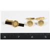 NEC TAMEN CONSUMEBATUR CUFFLINKS AND TIE CLIP