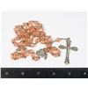 PEACH COLOR BEADED ROSARY