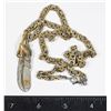 EAGLE CLAW FEATHER PENDANT WITH WHIP STYLE CHAIN